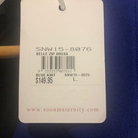 NWT Soon Maternity Belle zip knit dress large - Picture 7 of 8